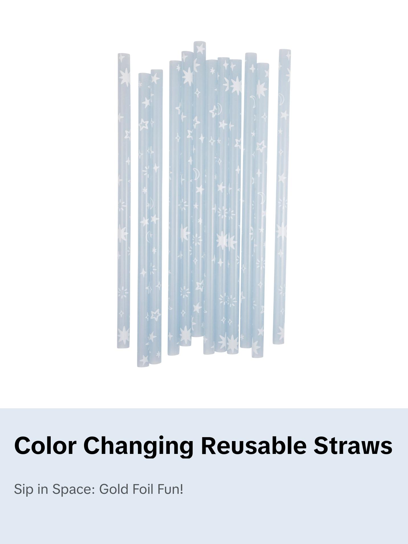 Color Changing Reusable Straws