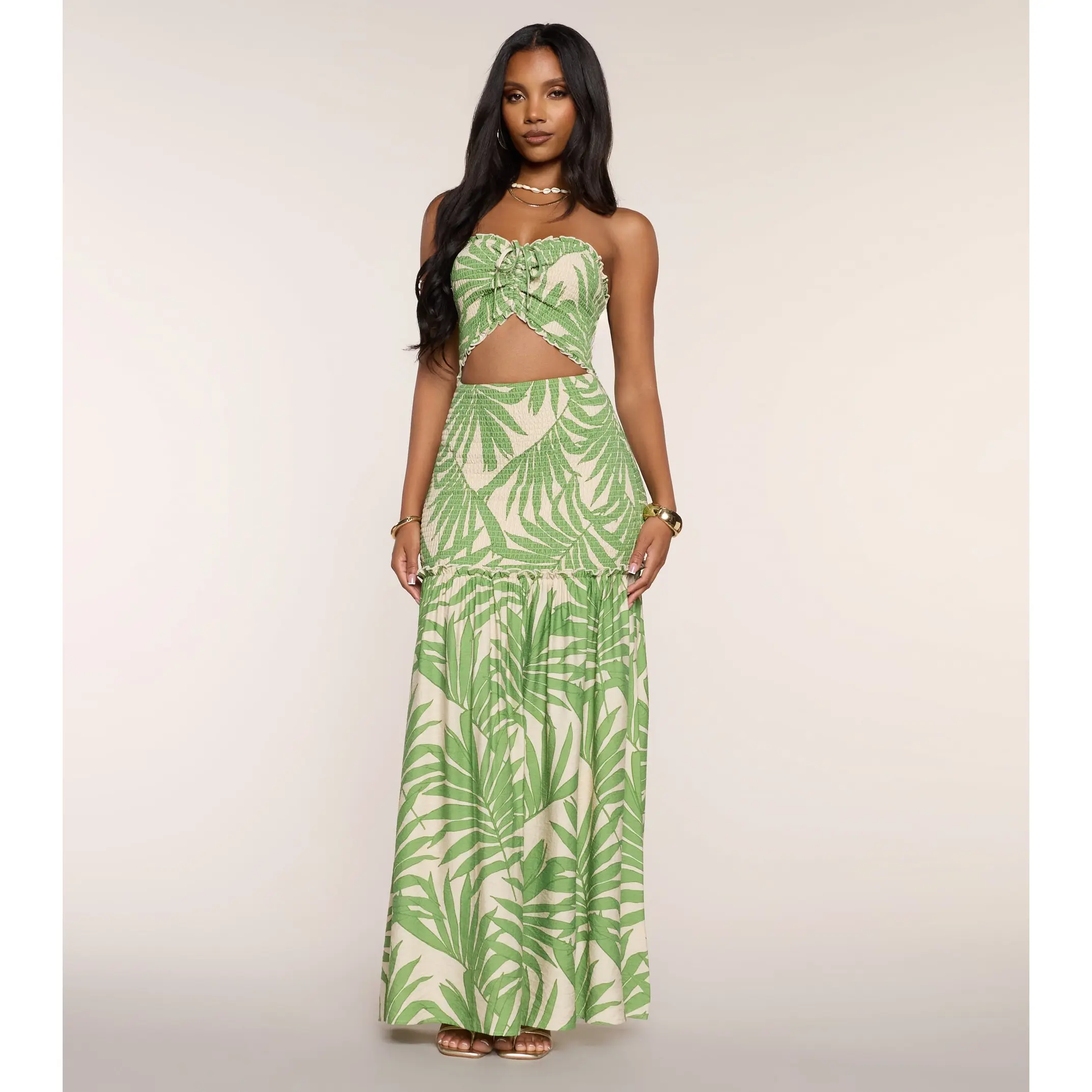 Coconut Coast Cutout Maxi Dress
