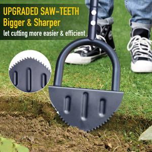 Multi-Functional Garden Flat Shovel.ennvaofficial serrated lawn trimmer, half-moon lawn trimmer with T-handle, long-handled step-by-step trimmer for walkways and lawns, 38inch Multi-Functional Garden Flat Shovel.ennvaofficial serrated lawn trimmer, half-moon lawn trimmer with T-handle, long-handled step-by-step trimmer for walkways and lawns, 38inch