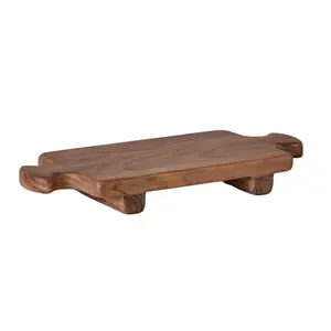 Wood Riser Footed Tray