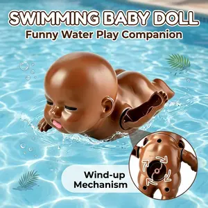 Beach Swimming Baby Doll, 1 piece — cute swimming baby doll for kids’ gifts, interactive swimming toy for kids’ water play, birthday gift for boys and girls, fine motor skills development