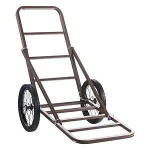 【fathersdaygift】VEVOR Deer Cart, 300 LBS Capacity Folding Game Cart, Deer Cart Game Hauler with Big Rubber Wheels & Ergonomic Handle, Heavy-Duty Game Cart Accessories, Utility Gear Dolly for Hunting Fishing Hiking
