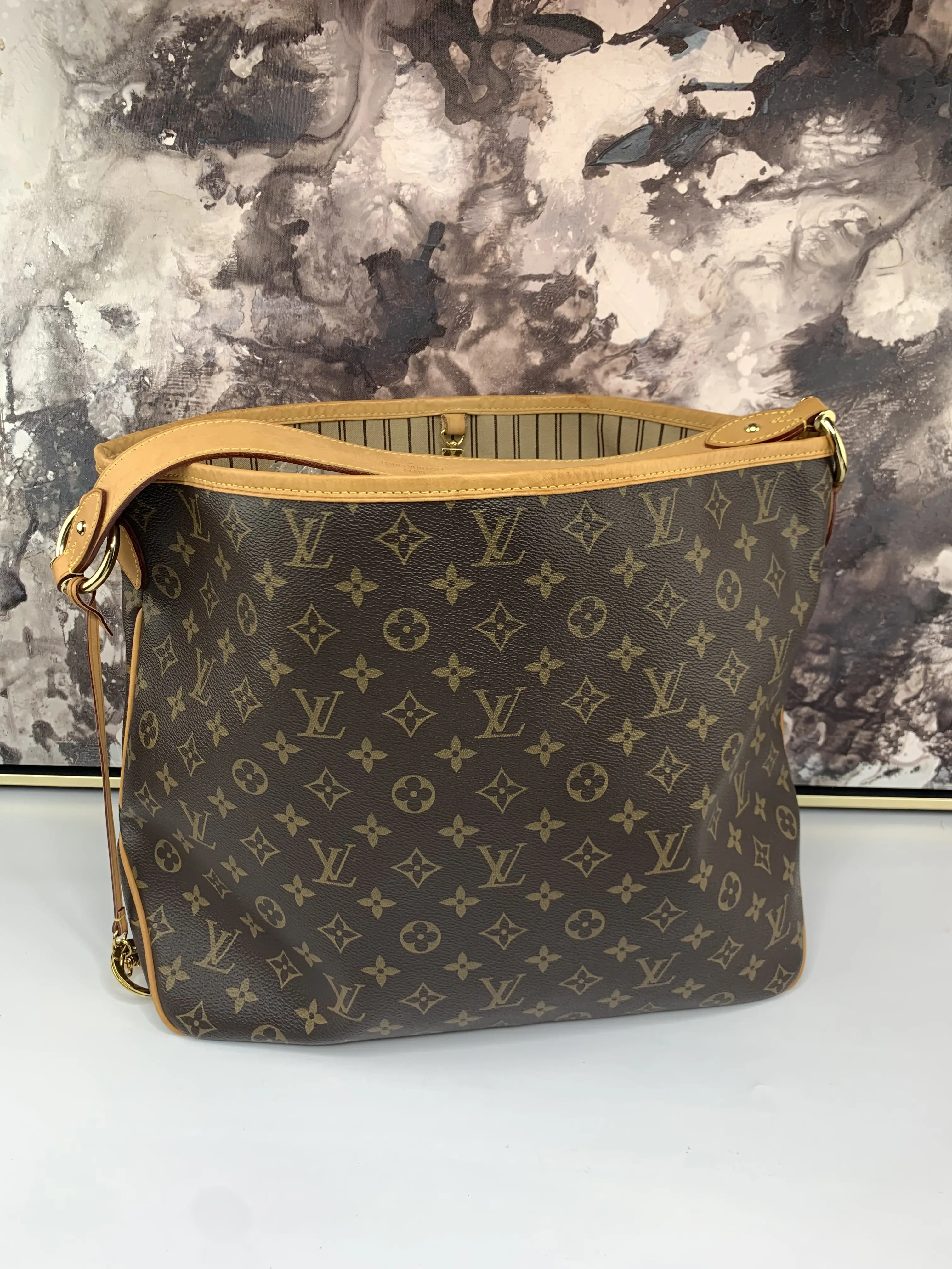 Pre-owned Louis Vuitton canvas Tote Bags Delightful MM New Model