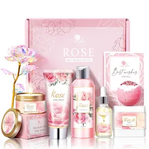 Gifts for Women, Happy Birthday Gifts for Women, Bath and  Gifts for Women with  Rose Self Care Gifts, Home  Gift Basket Ideas for Mom, Girlfriend, Sister, Female Friends, Coworker