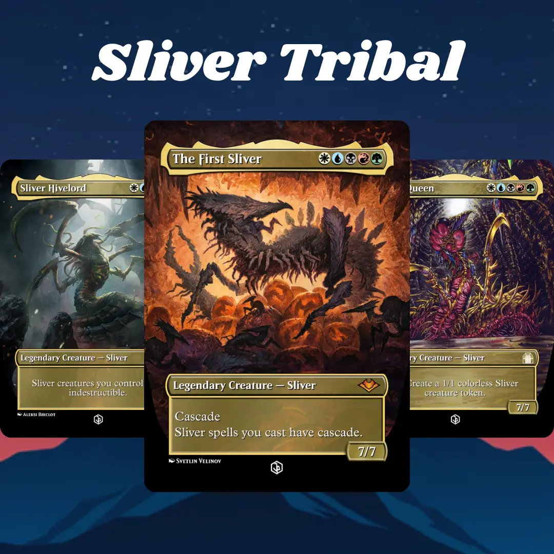 Proxy 100+ Card Commander Deck Sliver Tribal Hive Mind Aggro & Global Buff Synergy Strategy Theme Ready to Play Magic Style Deck Perfect Gift for Collectors and Card Players