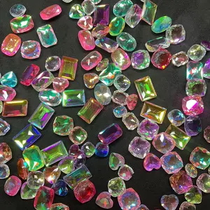 Laser High Quality K9 Crystal Neon Colors Mix Pointed Back Nail Art Charms DIY Decoration Jewelry Making Sparkling Cloth Accessories