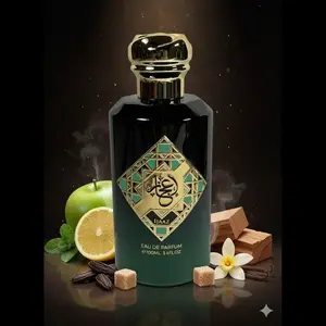 Ijaaz Eau De Parfum 100 ml - Fresh Confidence Effortless Power with Mint Green Apple Lemon Tonka Bean Ambroxan Geranium Vanilla Sugar Virginian Cedar Atlas Cedar Vetiver Oakmoss