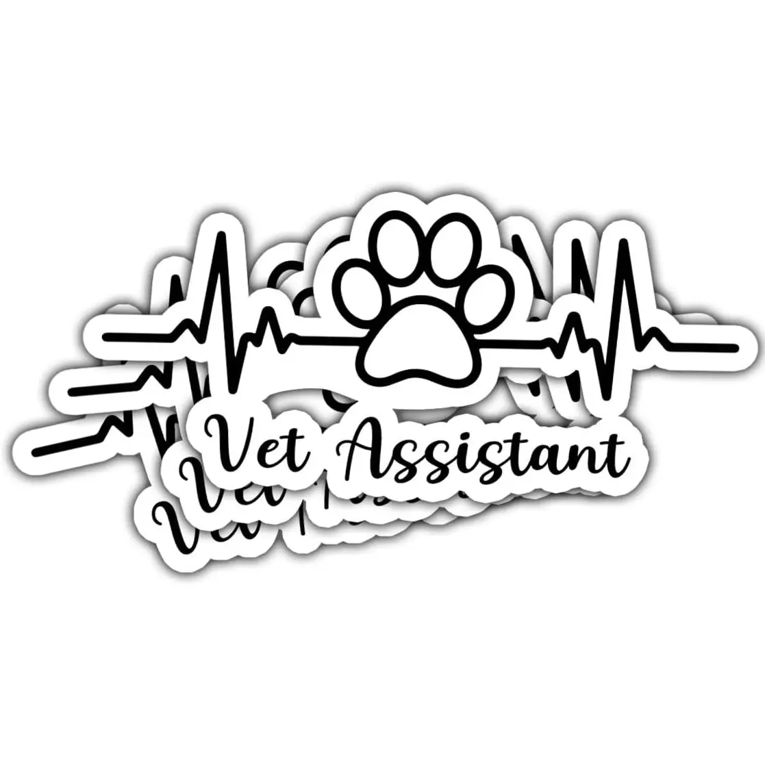 COMBO 3 PCS Vet Assistant Sticker, Funny Veterinary Medicine Stickers, Waterproof Vinyl Sticker for Laptop Water Bottle Phone Window Helmet