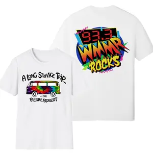 Retro Rock Radio Vibes T-Shirt, Double Sided Tie Dye Tee, Long Strange Trip Style, Groovy Music Gift