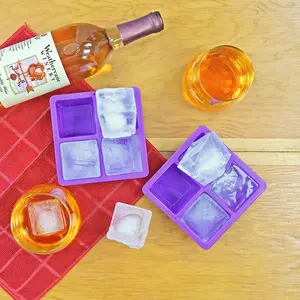 JUMBO ICE CUBE TRAY, SET OF 2, PURPLE