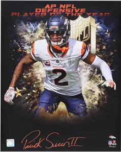 Patrick Surtain II Denver Broncos Autographed 16" x 20" 2024 NFL DPOY In Focus Photograph - Fanatics Authentic Certified