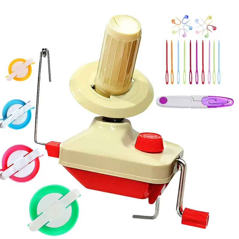 Practical Hand-Operated Yarn Ball Winder - User-Friendly Easy-Use Household Table-Top Swift, Knitting Wool Holder for Yarn Organized, Sewing & Textile Home Supplies