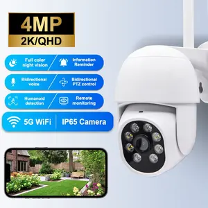 2k Ptz Outdoor Dual-Band WiFi Surveillance Camera, 360° Waterproof Motion Detection, Color Night Vision, 2-Way Talk, Smart Tracking, Alexa Compatible