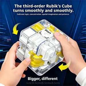 Logic Cube Puzzle for Kids - Parent-Child Battle Game, IKEA Maze Saiga Cube, Stress Relief & Logical Thinking Toy ball maze cube Speedcube Adjustable