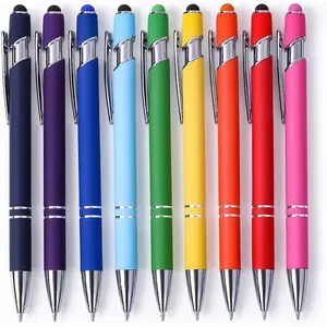 9 Pack Ballpoint Pens 2-in-1 Retractable Ballpoint Pen with Stylus Tip, Metal Stylus Pens for  Screens, 1.0 mm Black Ink