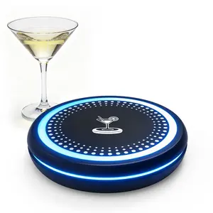 GFFKIT Smart Coaster Cordless Cocktail Machine, Automated Cocktail Maker for Home Bars with Interactive Lighting & Unlimited Recipes,Portable for Indoor ,Outdoor,Backyards, Camping,Gifts for Birthday Anniversary