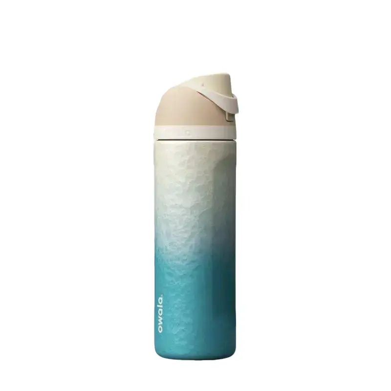 Owala 32oz Stainless Steel Water Bottle - Straw Lid,estheticDrinkware Leak-Proof,  BPA-Free, ocean gradient textured  Portable Gym Travel Flask Leakproof Flip Lid with Built-in Straw, Travel Tumbler for Gym Travel
