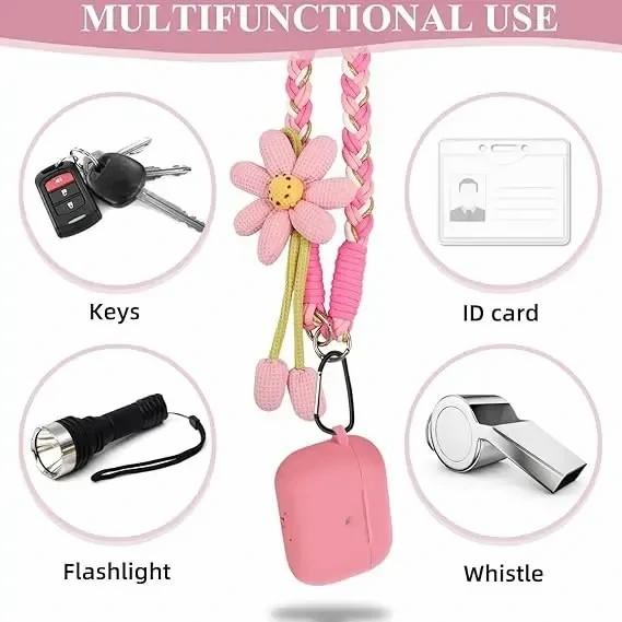 Cute Phone Lanyard Crossbody Strap, Flower Phone Lanyard for iPhone 17, Teacher Must Have Lanyard, Universal Phone Crossbody Strap, Perfect for Travel, Running, Shopping