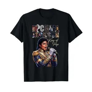Michael Jackson Halftone Graphic Tee, King of Pop Music MJ Youth Shirt, Michael MJ King of Pop Music T-Shirt for Men, Women and Kids