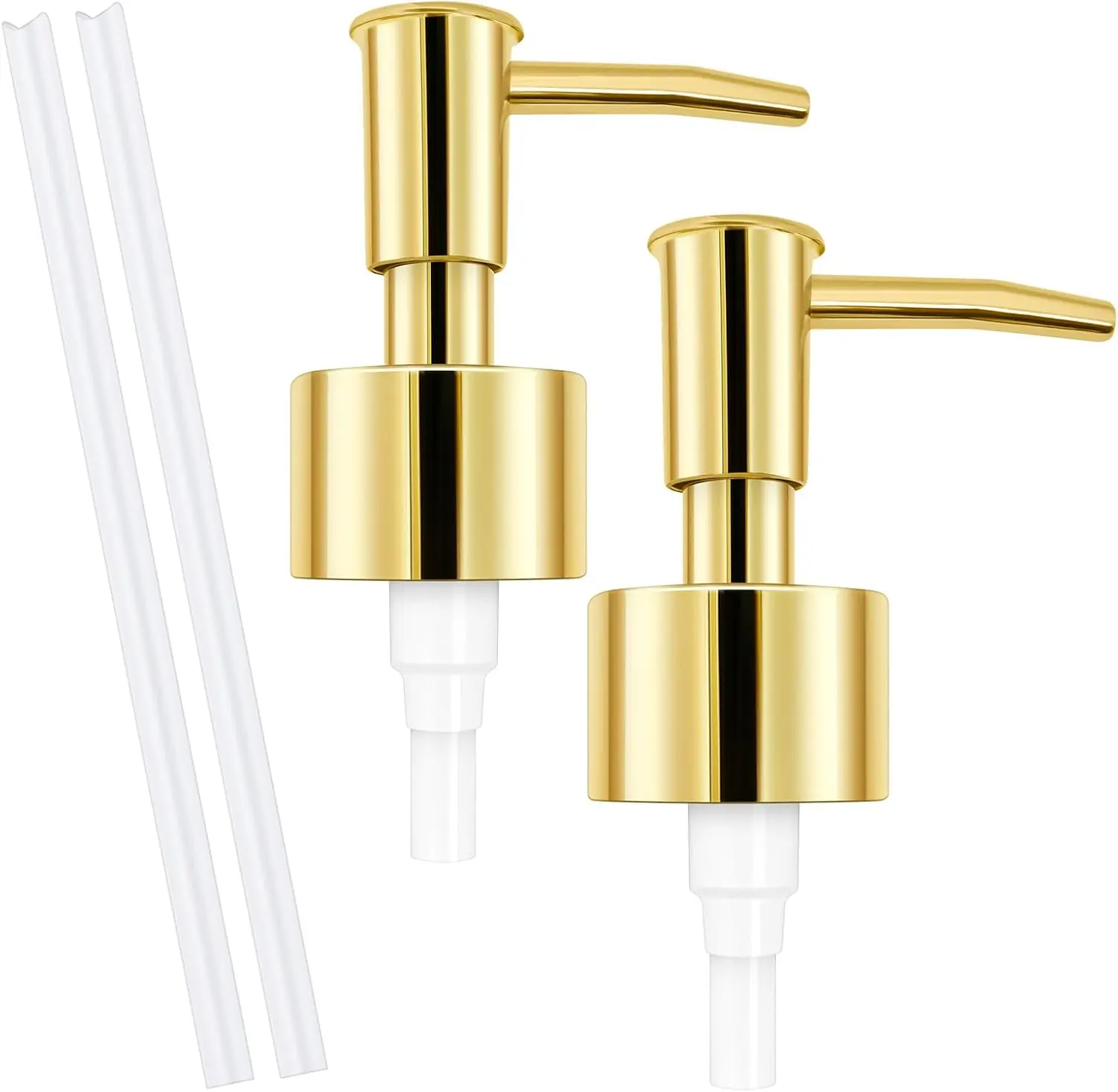 Dispenser Pump  2Pack Gold Soap Replacement Soap Pump Lotion & Regular Glass Bottles Soap Pump Dispenser