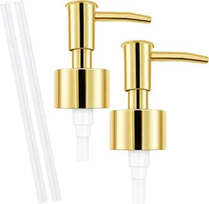 Dispenser Pump  2Pack Gold Soap Replacement Soap Pump Lotion & Regular Glass Bottles Soap Pump Dispenser