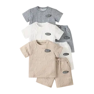 6-piece children's summer short-sleeved shorts suit boys' casual and comfortable breathable sports suit