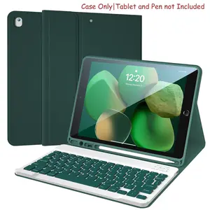 Keyboard Case for 10.2 inch Slim Smart Case iPad 9th Generation Case with Keyboard, Integrated Pencil Holder Folio Stand Cover Detachable Wireless Keyboard for iPad Keyboard Case 9th/8th/7th and iPad Pro 10.5"