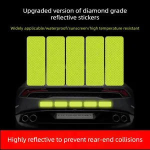 Electric vehicle reflective stickers for motorcycles, bicycles and cars, reflective warning and collision prevention strips for night use, helmet stickers, Car Accessories, Decal