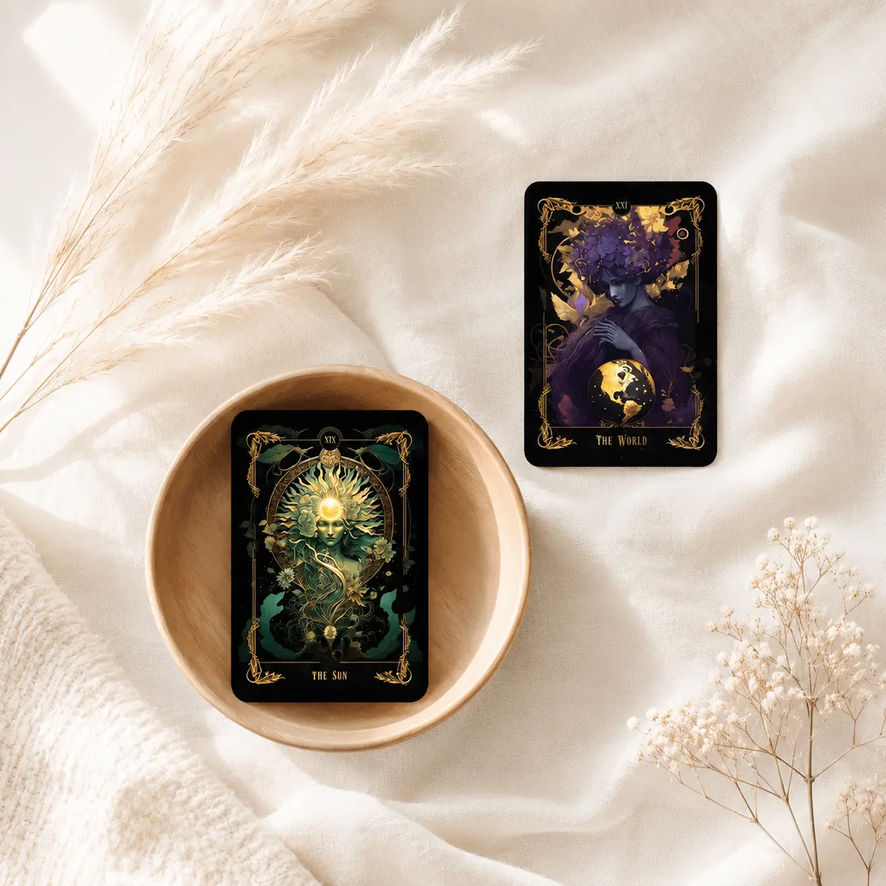 Moon Compass Tarot Deck, 78 Cards with Modern Celestial Artwork for Beginners
