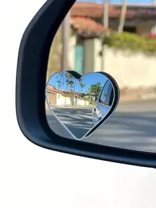 rayhong Heart-Shaped Blind Spot Mirror, Frameless Blind Spot Mirror, 360 Degree Wide Angle Convex Mirror, Square Blind Spot Rearview Mirror, Parking Mirror, Round Blind Spot Mirror, Car Accessories, Car Accessories For Women, Christmas, Car Decor