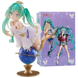 17cm Glittering Star ver. Hatsune Miku Anime Figure Kawaii Globe Girl Action Figure Adult Collection Model Doll Toy for Kid Gift