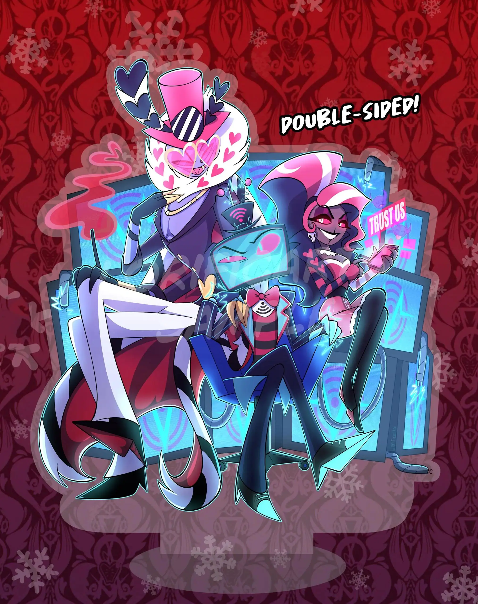Hazbin Hotel The Vees Standee Acrylic Hazbin Hotel Standees Funny