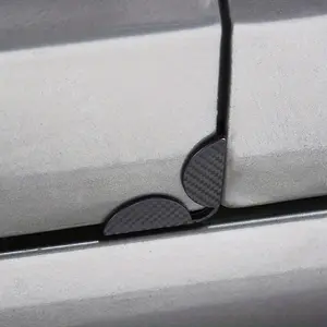 4pcs Car Door Anti-Collision Strip Door Edge Guards Anti-Rub Protector Trim Carbon Fiber Texture Car Door Corner Bumper Protector