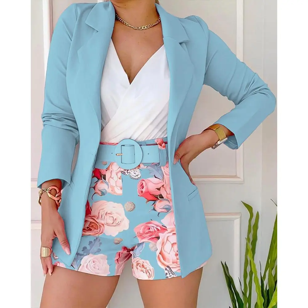 Sky blue with belt included