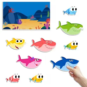 'baby Shark' Felt Story Set, 10 Piece Ocean Family Shark Felt, Early Education Song Props, Classroom Interactive Storytelling Teaching Aids