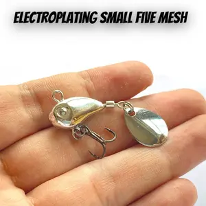 3pcs Electroplated Small Minnow Fishing Lure, Sinking Hard Bait with Triple Treble Hooks, Artificial Lure for Sea Bass Perch Mandarin Fish