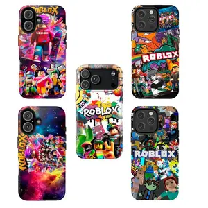 Roblox Colorful Patchwork Phone Case – Vibrant Gamer Design  Fun Aesthetic Cover, Perfect Gift for Roblox FansSuitable for iPhone 17-11 Pro Max/Plus and  Samsung Galaxy S23-25