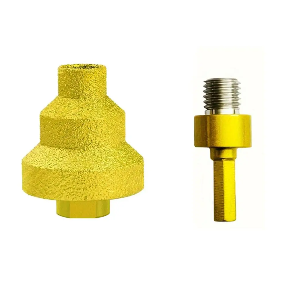 Diamond Brazing Cone Reamer Drill Bit Set, Core Drill Bits, Diamond Drilling Bits, Aluminum Alloy Multi-layer Conical Reamer for Ceramic Tile, Marble, Concrete, Tool