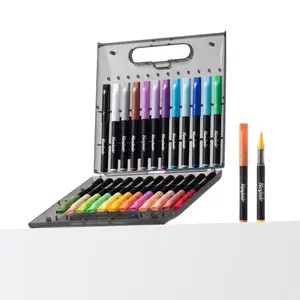 Kasimir ShadowInk Acrylic Markers - 24-Color Set, Acrylic Paint Pen Colouring Pens, Markers & Daubers with Precise Direct Liquid Ink Control, Natural Realistic Skin Shades, Assorted Colored for Character Drawing, Non-Bleed Office & Art Supplies