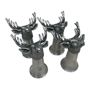 1990 Jagermeister Moose Shot Tin Glasses