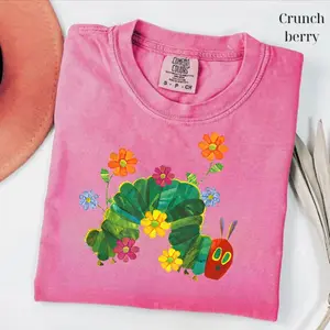 Comfort Colors Eat The Rich Shirt – Funny Book Lover Tee, The Very Hungry Caterpillar Parody, Teacher Gift, Back to School T-Shirt, Unisex Men & Women