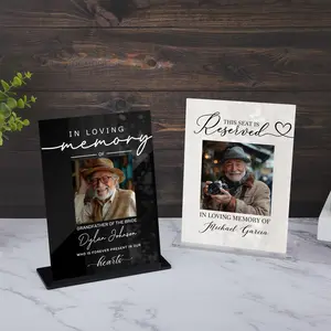 Reserved Memorial Sign, In Loving Memory Signs, Personalized Memorial Plaque, Wedding Decor, Sympathy Gift, Acrylic Memorial Wedding Sign