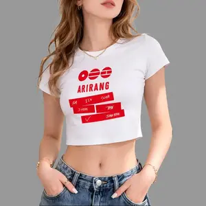 Arirang 2026 Baby Tee, Y2K K-pop Aesthetic Shirt, Army Style T-shirt, Korean Aesthetic Graphic Top