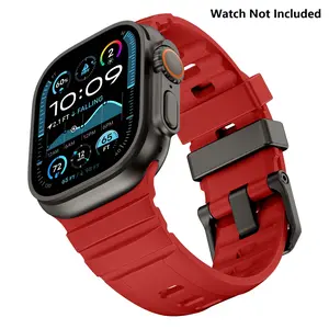 Waterproof Sport Bands Compatible for Apple Watch Ultra 2/SE/Series 10/9/8/7/6/5/4/3/2/1, Replacement Wristbands for Men & Women (Watch Not Included) Only Band Smart Watch Straps -49/46/45/44/42mm-Red