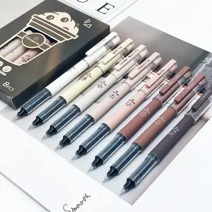 Coffee Theme Liquid Quick-drying Ink Gel Pen, No Smear Soft Touch Pen for Note Taking Drawing School Office Stationery Supplies