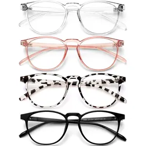 4-Pack Blue Light Blocking Glasses for Women & Men | Anti-UV Computer, Gaming & Phone Glasses | Reduce Eye Strain & Glare