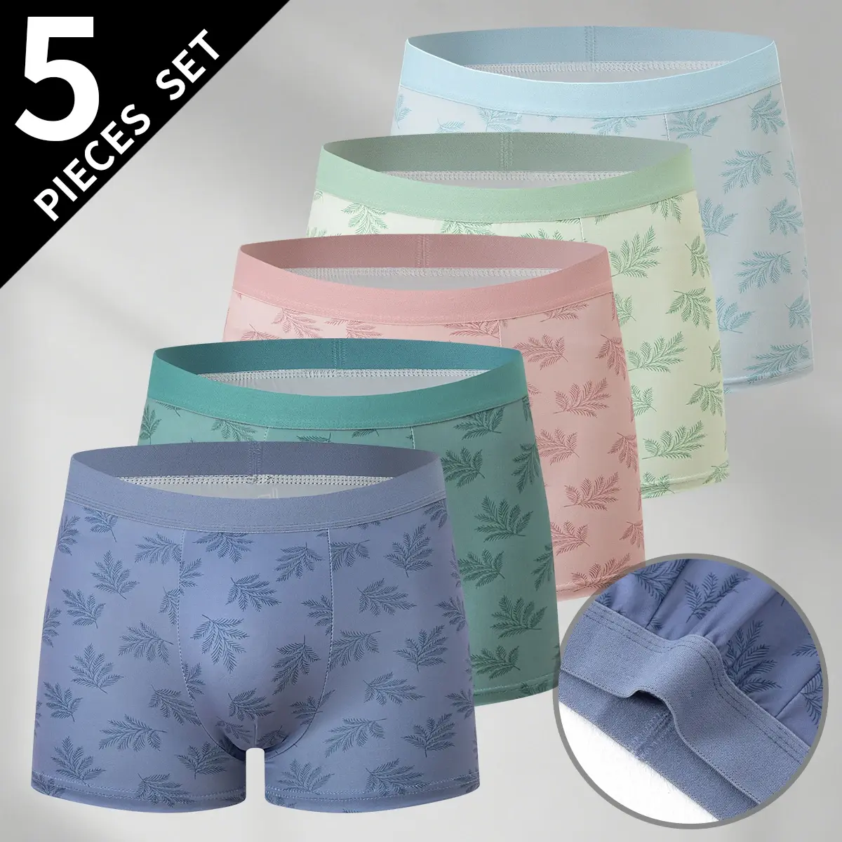 4/5-Piece Men'S Time Fashion Multi-Color Combination Underwear, plus Size Casual Sports Base Shorts, Comfortable Boxer Shorts NONE