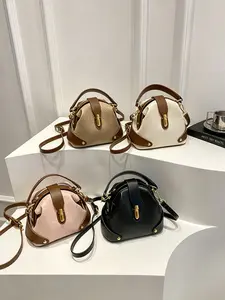 New Marbled Colorblock Mini Crossbody Bag for Women, Vintage Texture Shoulder Bag, High-End Style, Fashionable Handbag