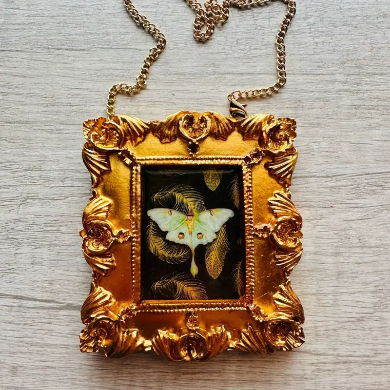 Gold Framed Luna Moth