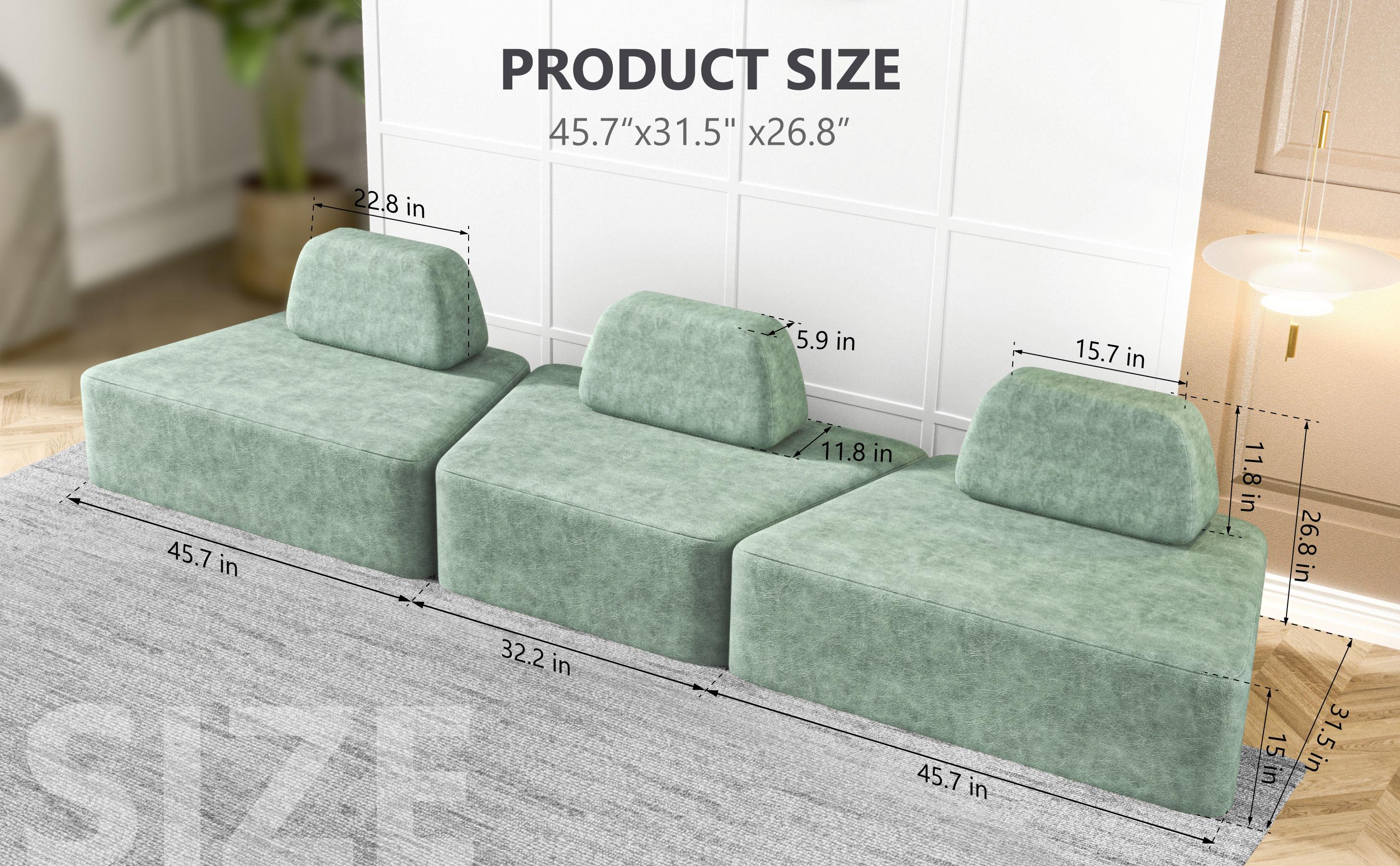 Daneey Curved Sofa Oversized Curved Sectional Couch boneless Modular Sectional Sofa nugget Couches for Living Room with 1 Pillows for Living Room modern  viral sofa